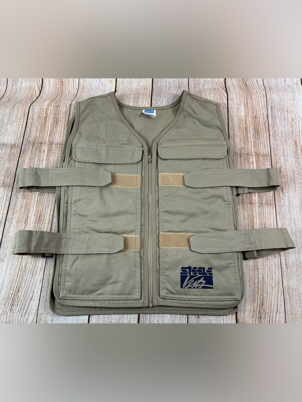 Steele Vests FR Thermo Cooling Vest Beige Made In USA Indura Westex